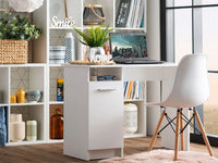 Tiriolo, Scrivania 2 Ripiani, 100x50x74.5h cm Bianco Opaco