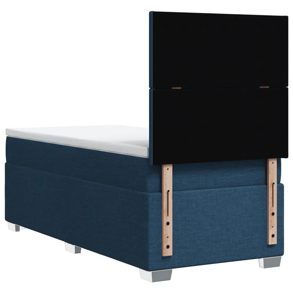 vidaXL Giroletto a Molle con Materasso Blu 80x200 cm inTessuto