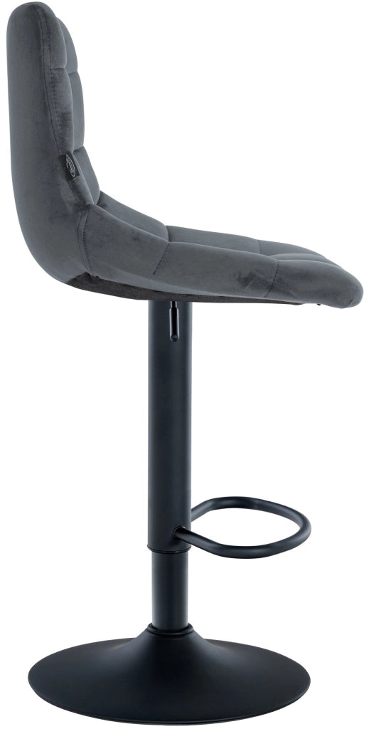 2er Set Barhocker Jerry Samt schwarz
