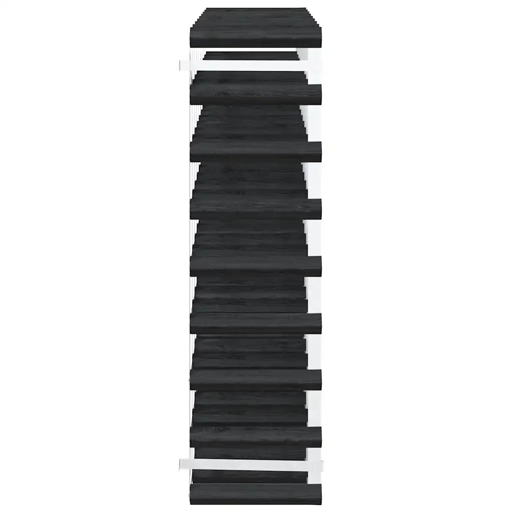 Portavini da 72 Bottiglie Nero in Legno Massello di Pino 325916