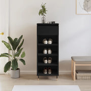 Scarpiera-Scaffale per scarpe Nera 40x36x105 cm in Legno Multistrato 297583