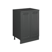 Mobile cucina sottotetto R-Line Antracite rustico/Antracite 60 cm senza inclinazione con 2 ante Vicco