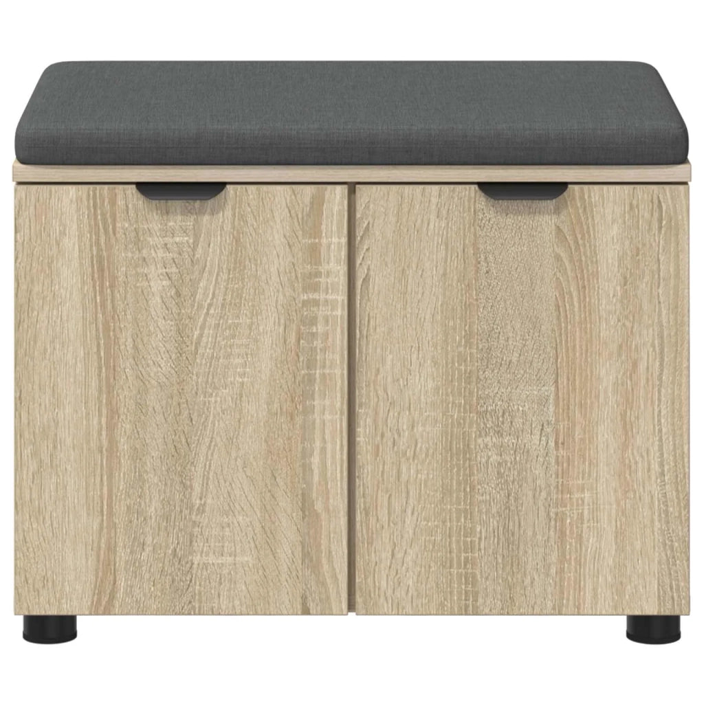 Panca per ingresso con cuscino Rovere Sonoma 60 x 38 x 46 cm 891474