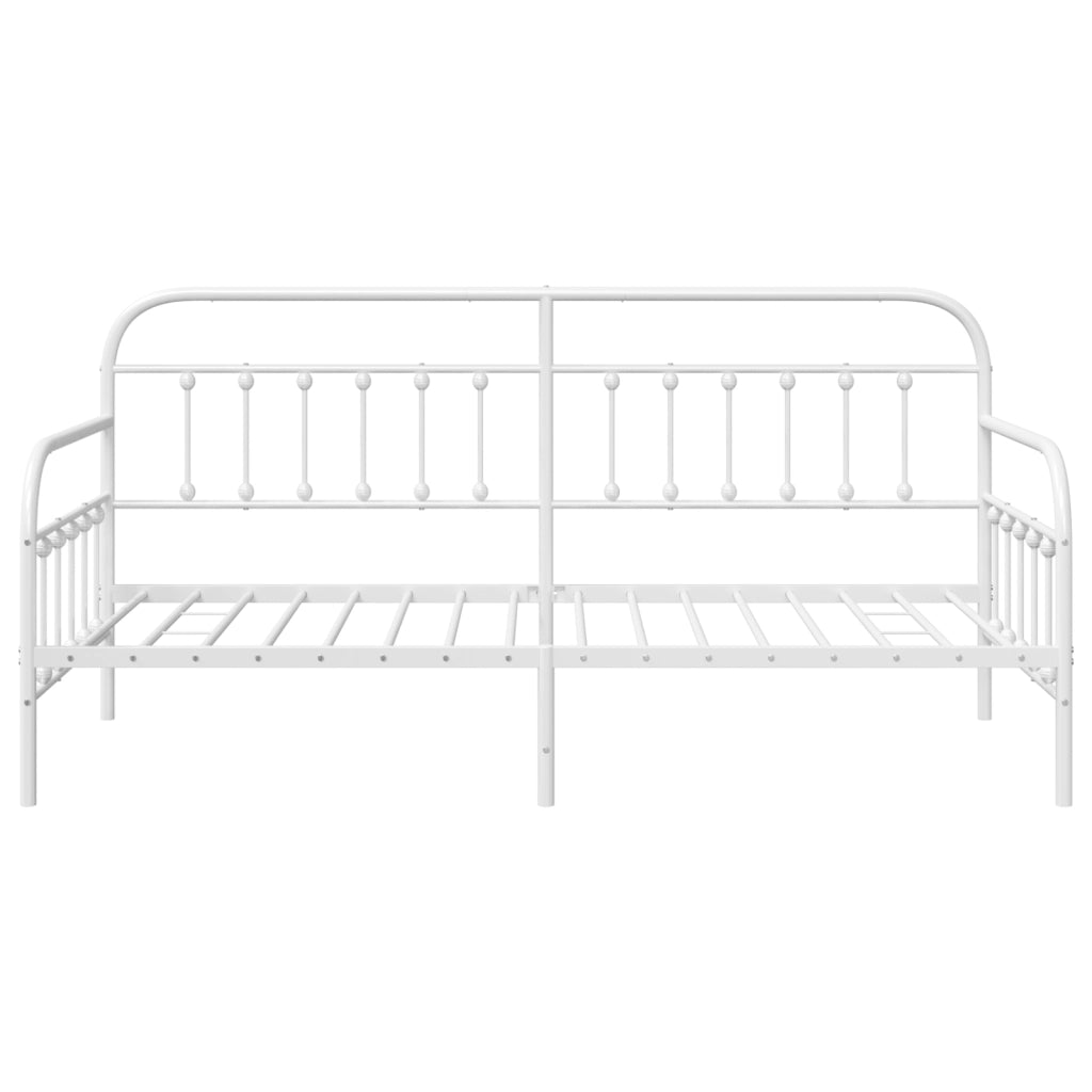 Struttura Letto Daybed Bianco 100x200 cm in Acciaio