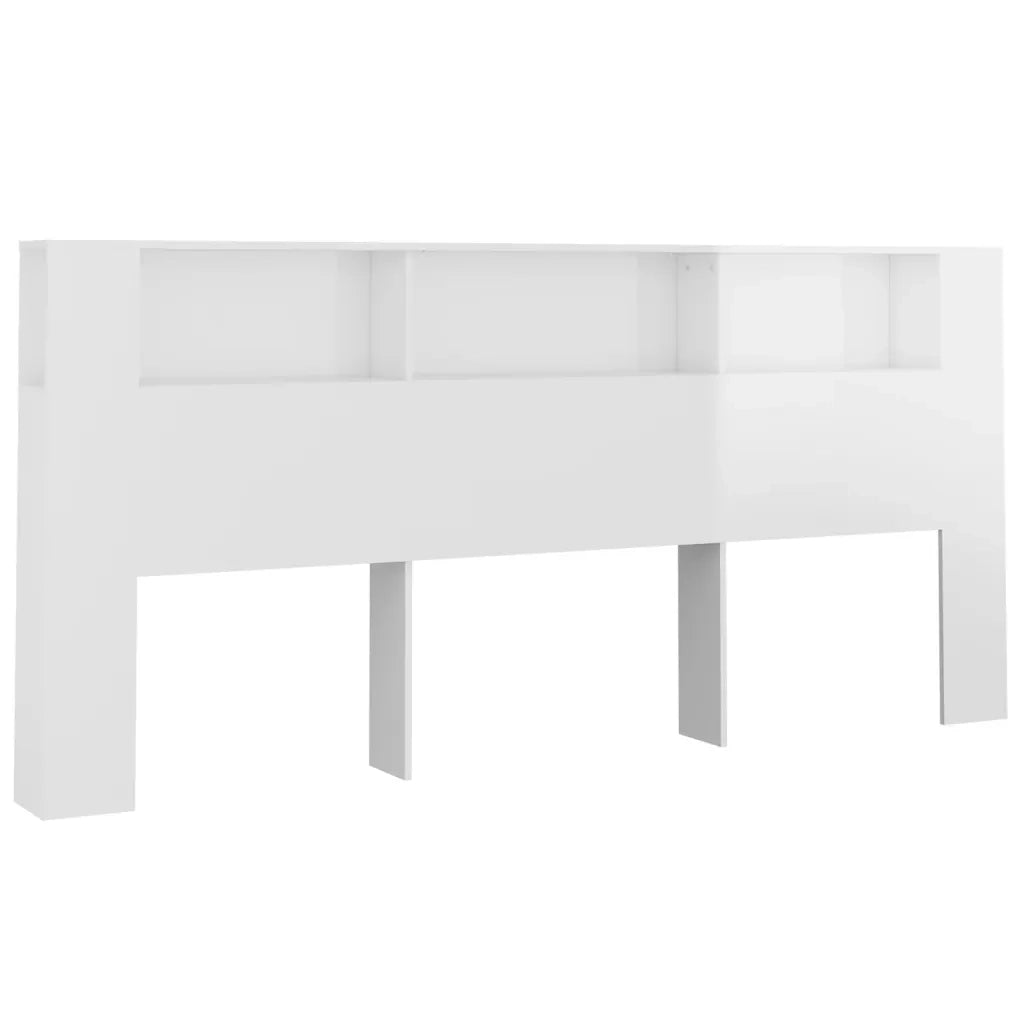 Testiera con Scomparti Bianco Lucido 220x18,5x104,5 cm cod mxl 53479