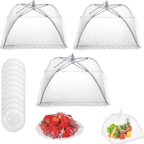 Piatti da picnic - Copertura ripiegabile per cibo - 3 pezzi