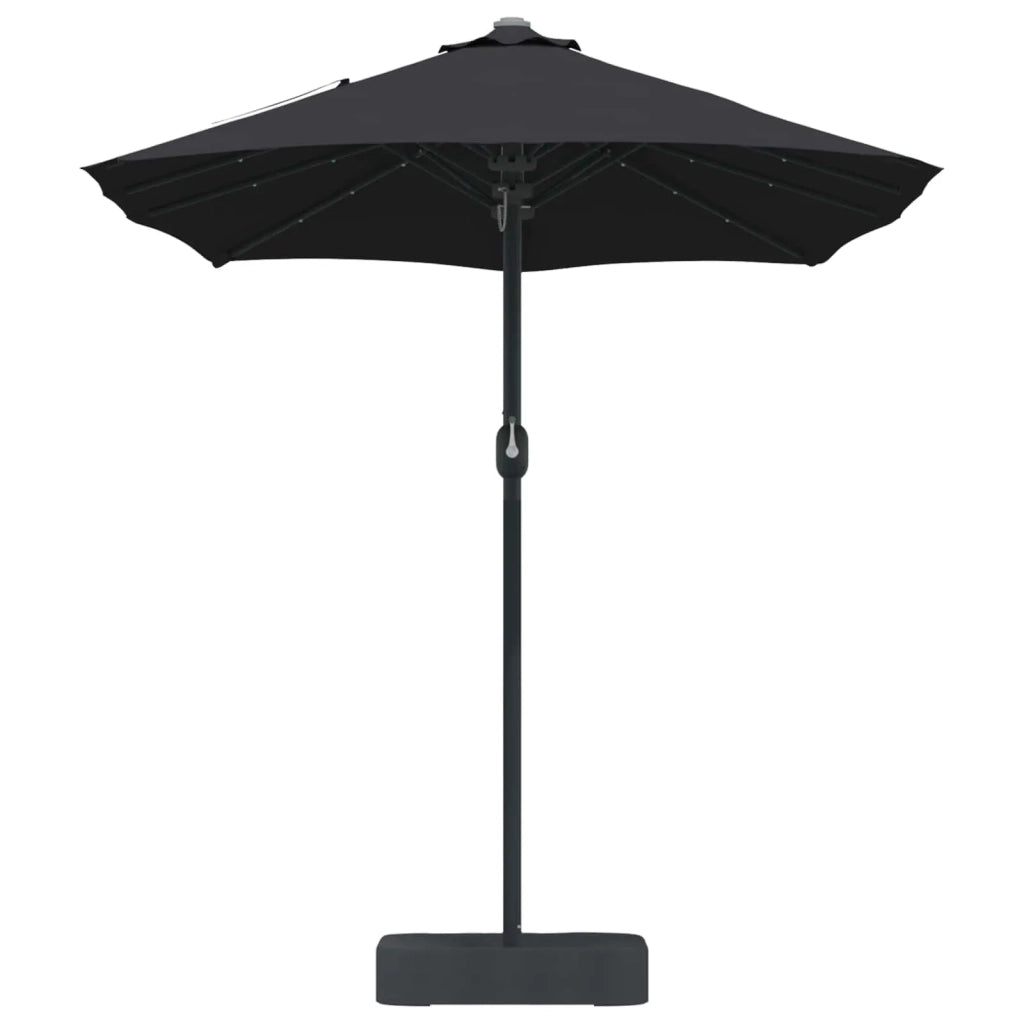 Ombrello da giardino Nero 385 x 209 x 244 cm Poliestere 42003289
