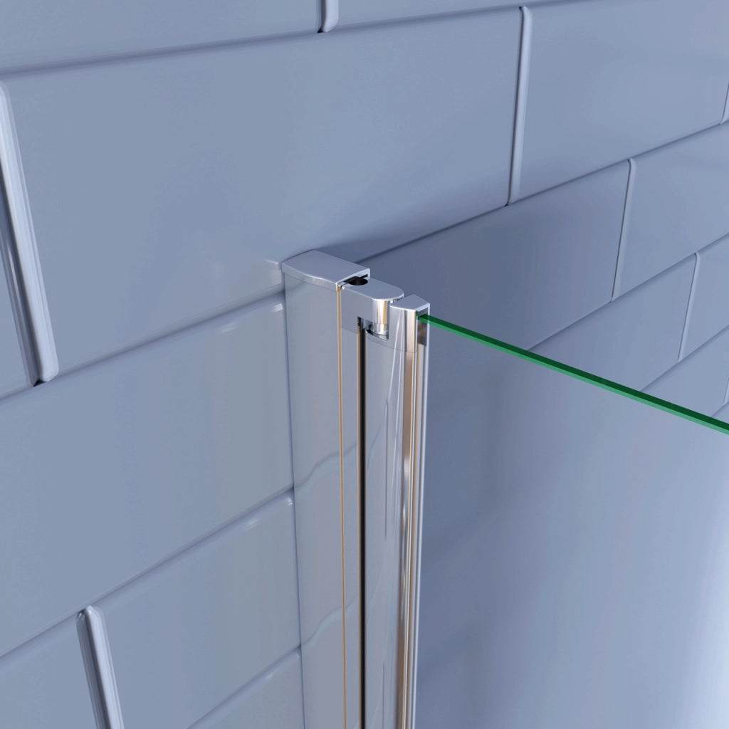 90x195cm Porta Doccia Battente in Vetro Temperato Satinato 6 mm Anticalcare (montaggio verso irreversibile)