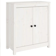 Buffet credenza cassettiera armadio mobile contenitore organizer per cucina soggiorno salotto 70 x 35 x 80 cm legno massello di pino bianco 02_0030494