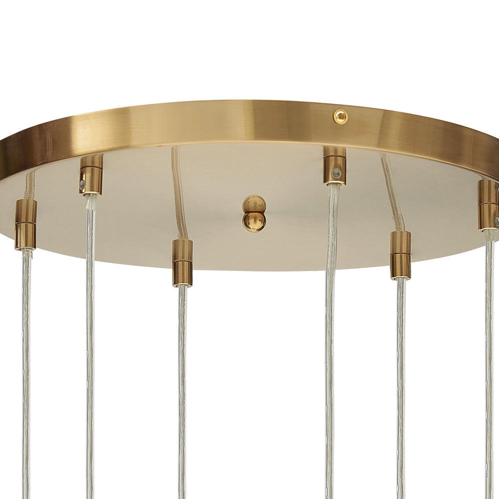 Plafoniera in vetro multicolore con 6 luci paralumi 149 cm soggiorno camera da letto stile moderno