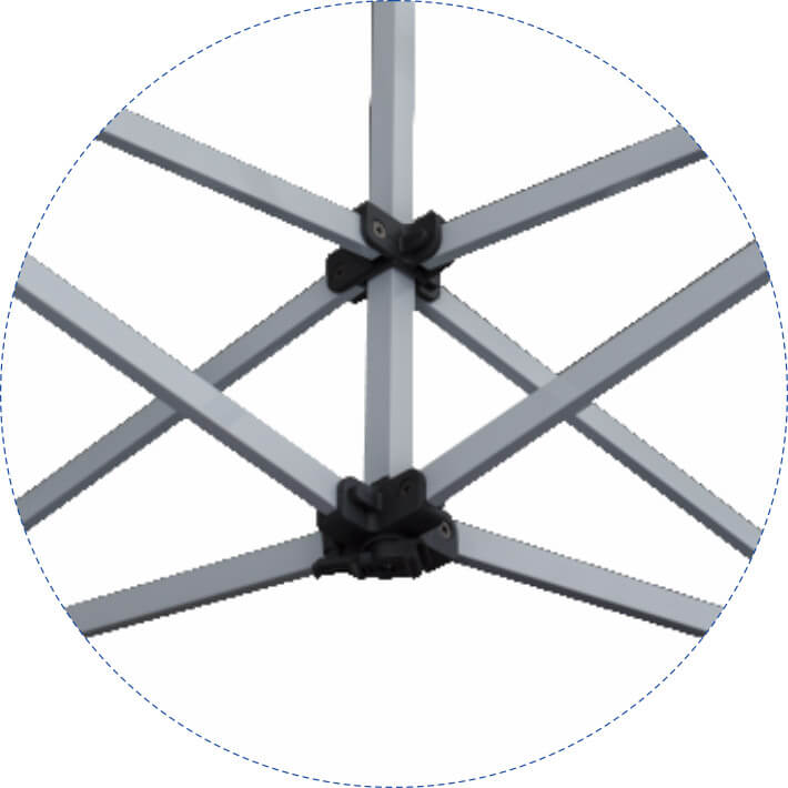 Gazebo da Giardino Pieghevole 3x3m in Alluminio e Tessuto Bianco