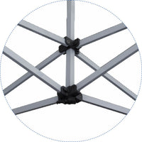 Gazebo da Giardino Pieghevole 3x4,5m in Alluminio e Tessuto Bianco