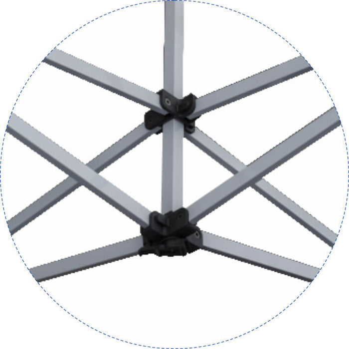 Gazebo da Giardino Pieghevole 3x4,5m in Alluminio e Tessuto Bianco