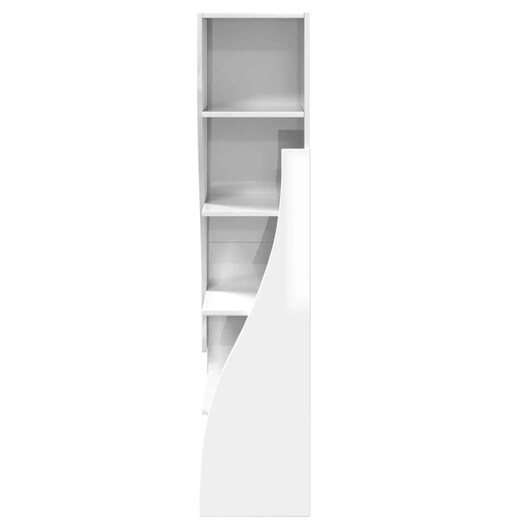 Mobile angolare 32x32x140cm Legno ingegnerizzato Bianco Lucido 889879