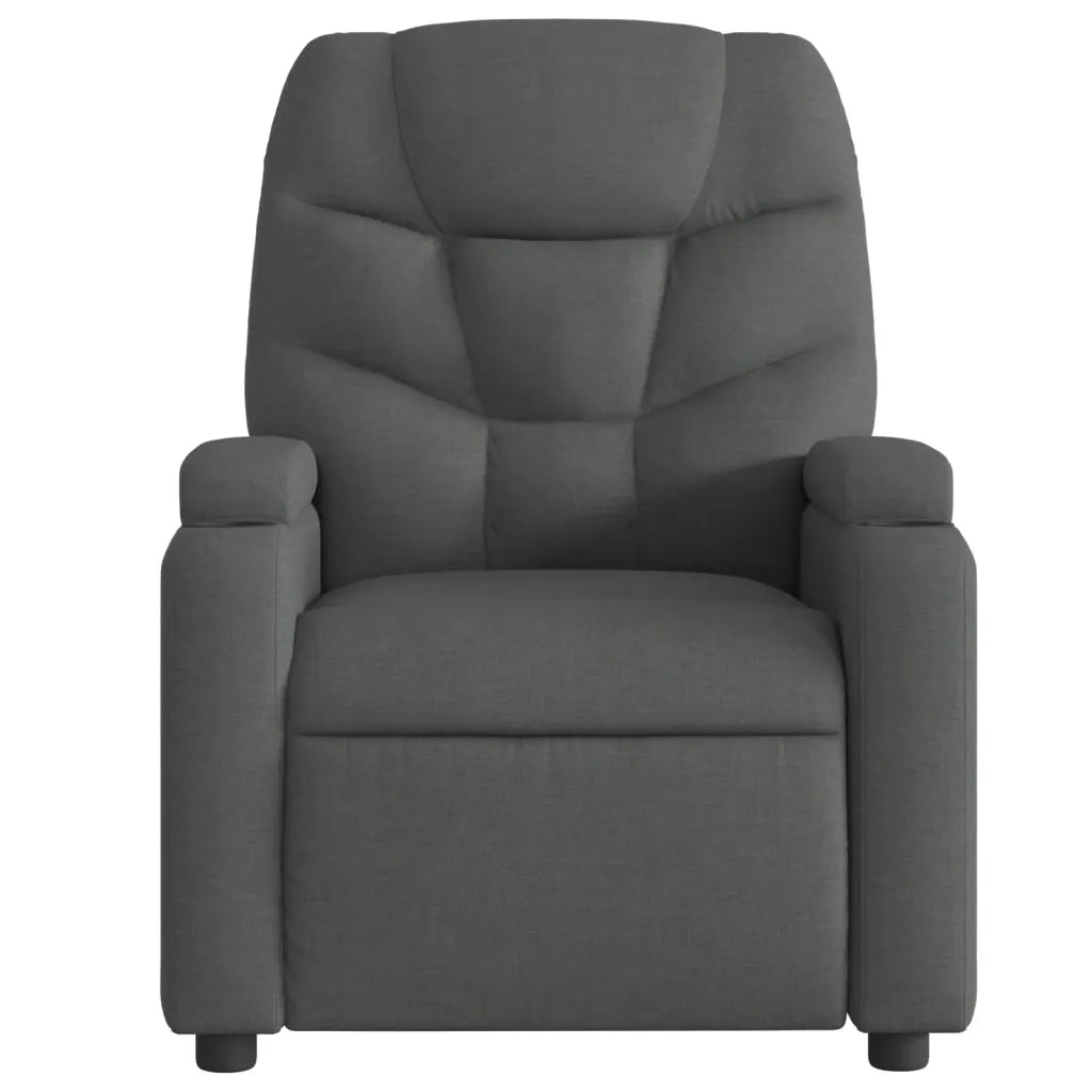 Divano Sedia-Poltrona reclinabile massaggiante in Tessuto Grigio Scuro 315958