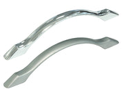 MANIGLIE PER MOBILI FISSE MOD.UR28 IN ZAMA- - interfori mm.96 cromo opaco - 5 pezzi METALSTYLE
