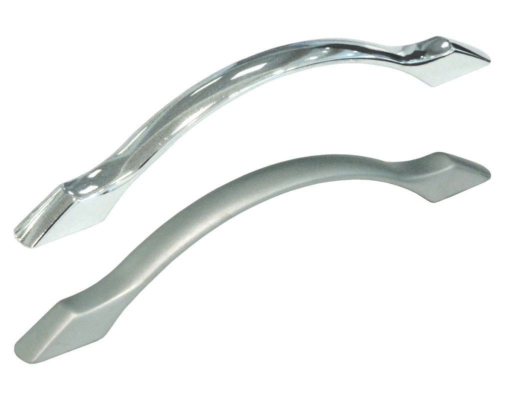 MANIGLIE PER MOBILI FISSE MOD.UR28 IN ZAMA- - interfori mm.96 cromo opaco - 5 pezzi METALSTYLE