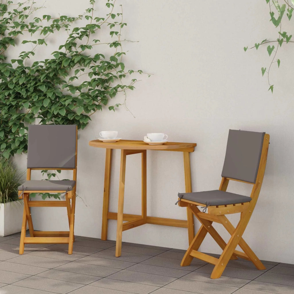 Sedie Bistro da Giardino 2 pcs Grigio Scuro 38 x 46 x 85 cm