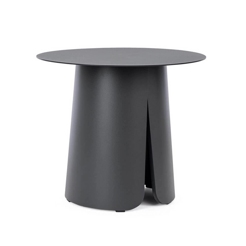 Tavolino rotondo da esterno in alluminio verniciato 45 cm - YAMIRA
