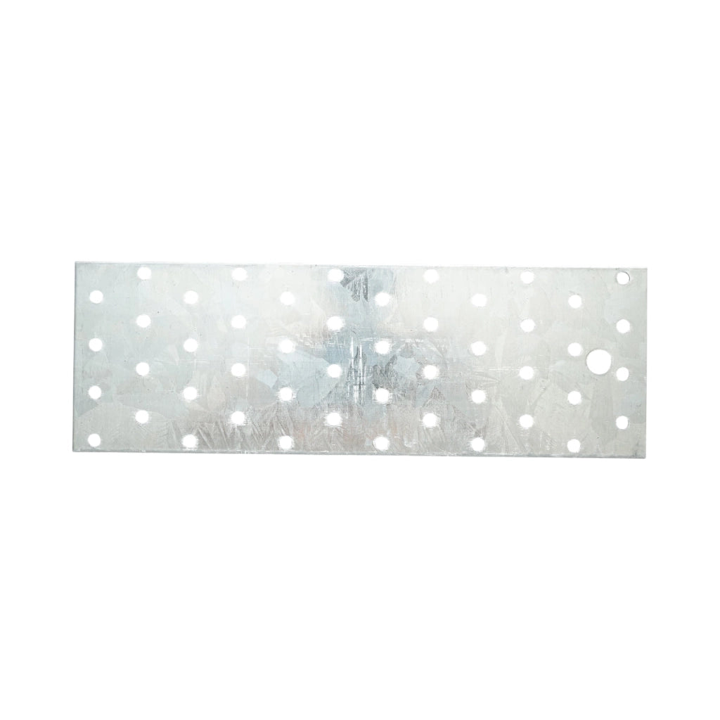 Piastra forata 80x240mm, spessore 2mm, acciaio zincato
