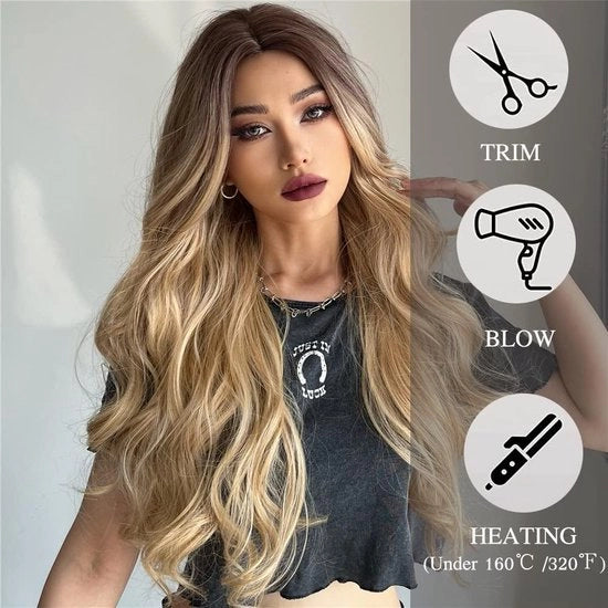 Pruiche per Donne Capelli Naturali Sintetici Resistente al Calore Ombre Pruiche per Uso Giornaliero Festa Cosplay