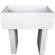 Pilozza lavatoio ostuni bianco 84 x 50 x h.28 cm con piedi 10 x 40 x h 60 cm