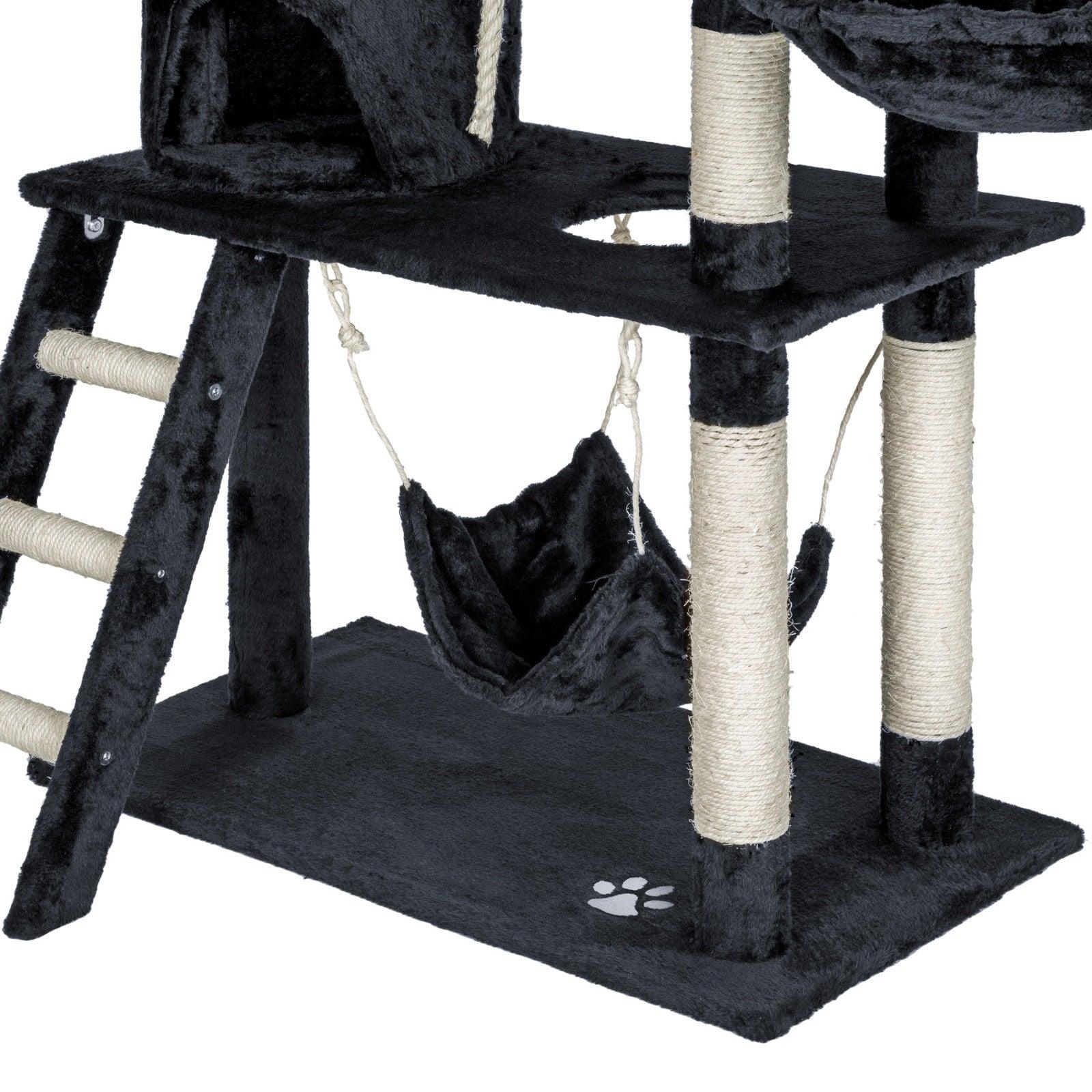 Tiragraffi per gatti nicchia peluche grigio scuro 141 cm 08_0000512