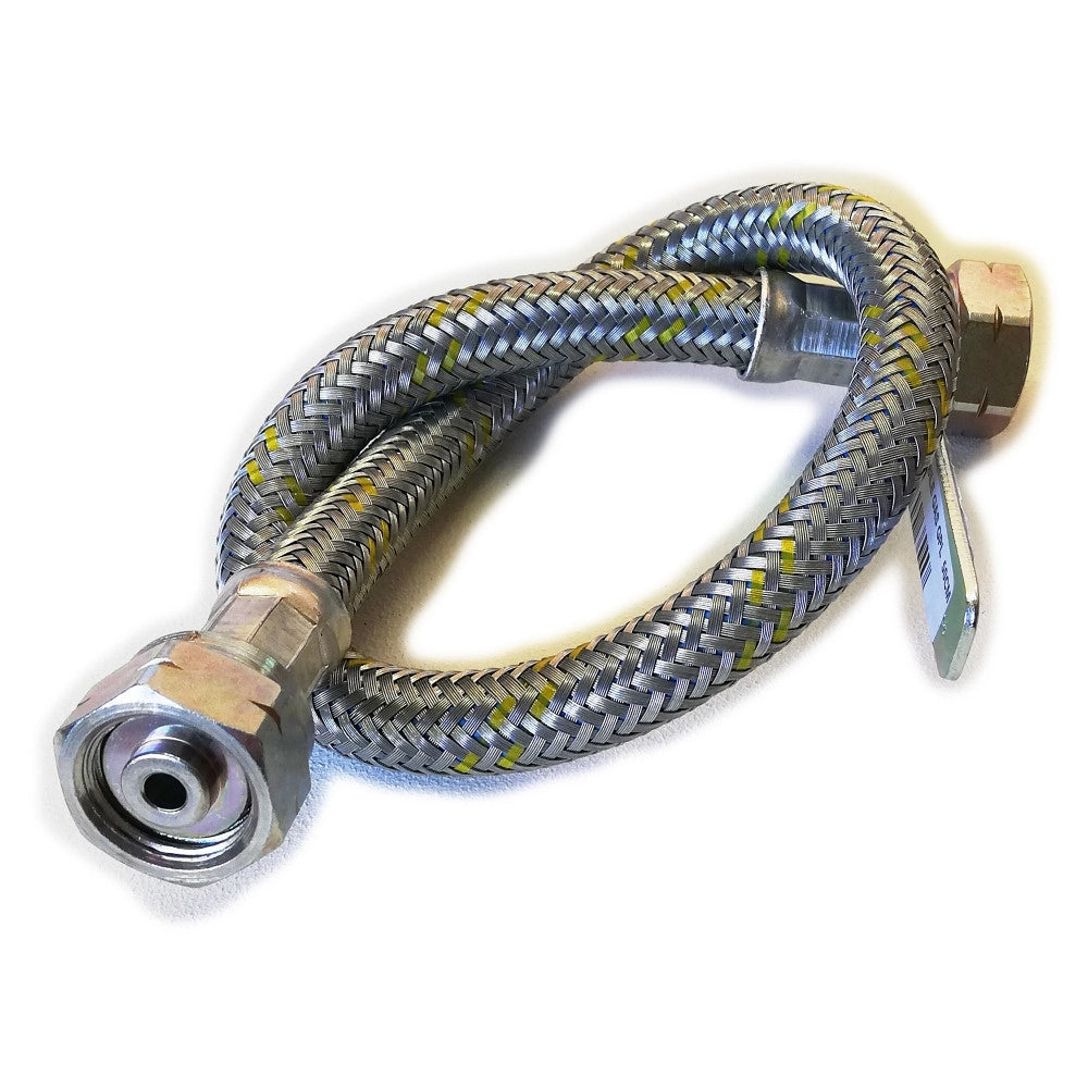 Flessibile gas da 1/2 x 70cm per bombola attacco femmina femmina - 2 guarnizioni incluse