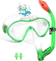 Kit di maschere da snorkeling per bambini - Maschera da snorkeling acqua-tight anti-condens con snorkel in silicone (4-12 anni)