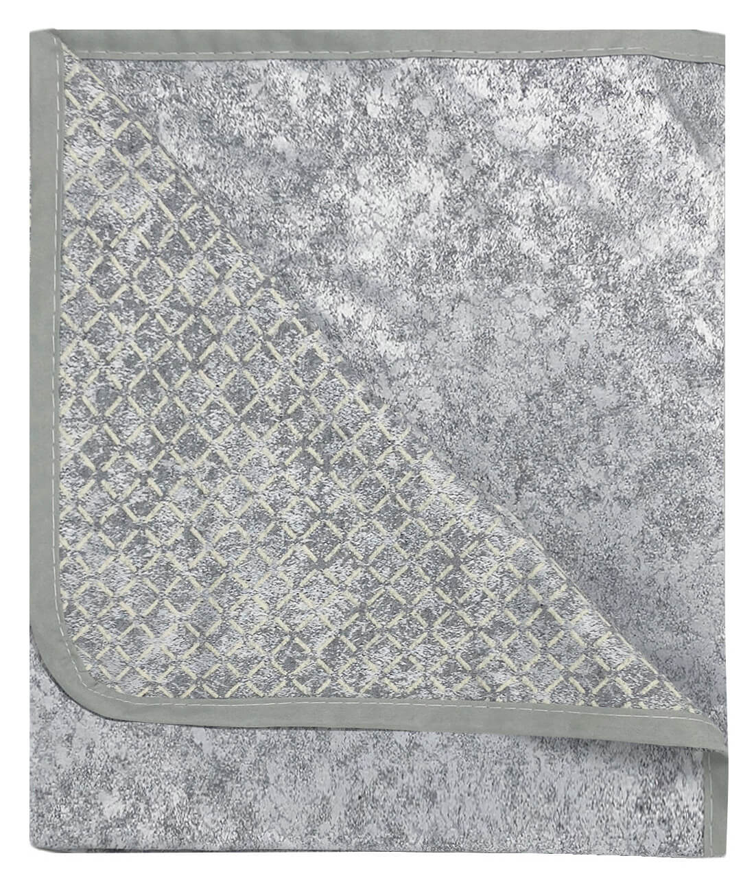 Copridivano con Penisola Sinistra Seduta 290 cm in Poliestere e Cotone Grigio Chiaro