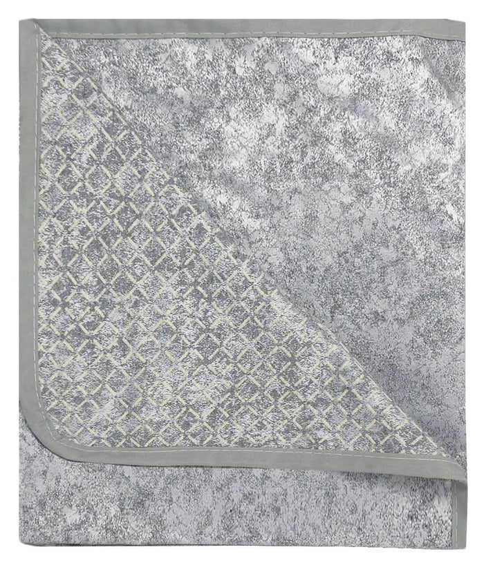 Copridivano con Penisola Sinistra Seduta 290 cm in Poliestere e Cotone Grigio Chiaro