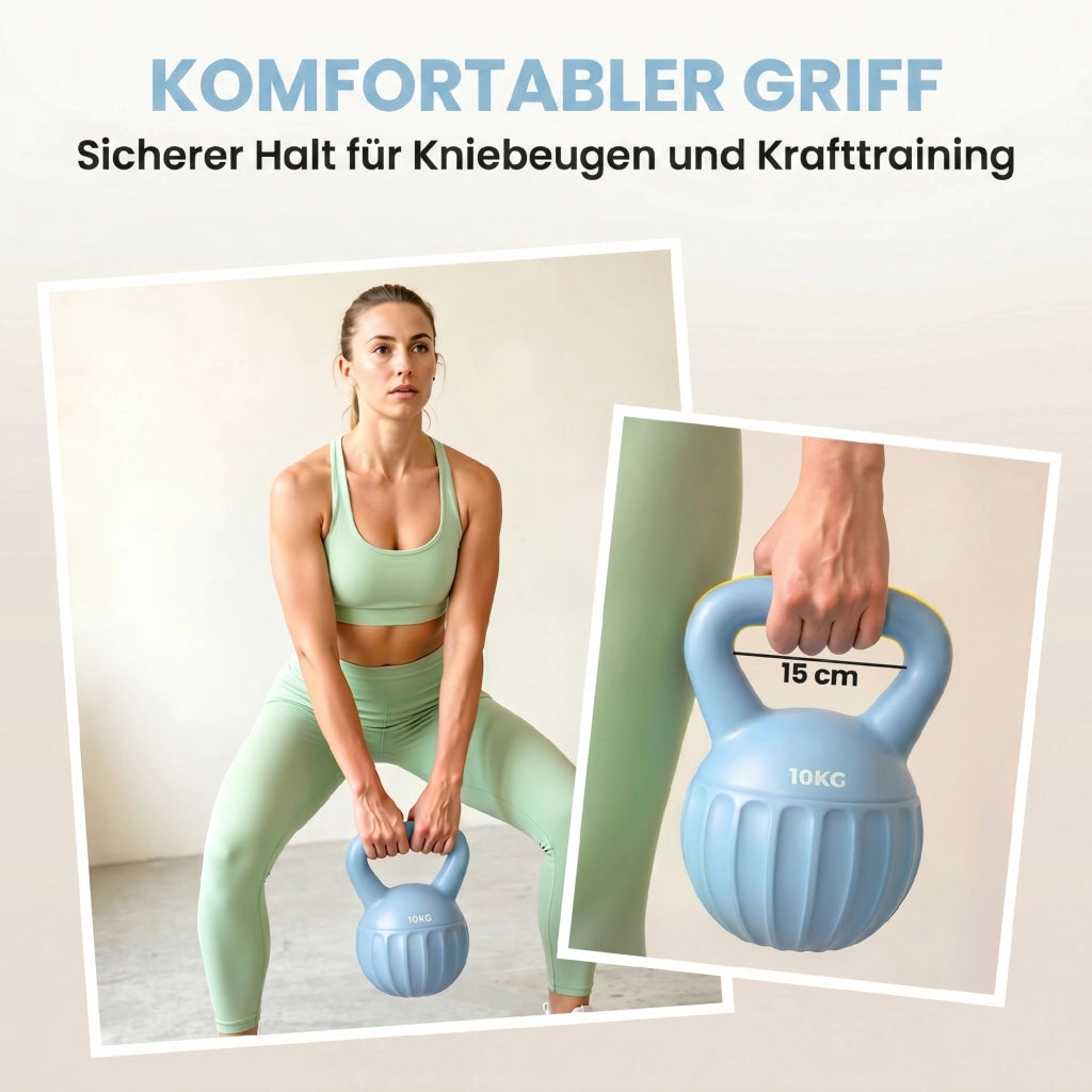 Kettlebell 6 kg con sabbia ¨C zephmum ¨C blu 21x21x27 cm