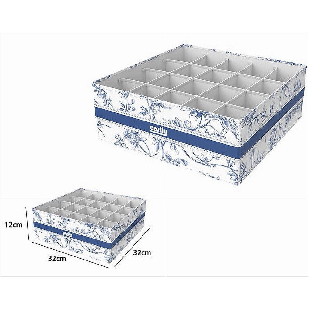 Trade Shop - Organizer Per Armadio 20 Scomparti Scatola Salvaspazio 32x32x12cm Fantasia 87333 -