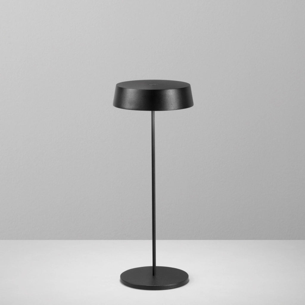 LAMPADA DA TAVOLO RICARICABILE LED COCKTAIL NERA 2,2W 192LM 3000K DIMMERABILE IP54 29,5X12X12CM