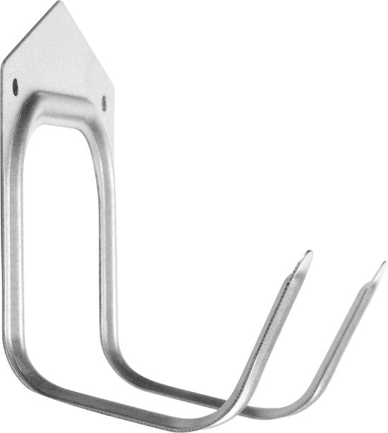 6 supporti per attrezzi in acciaio inox, supporto per attrezzi da giardino e strumenti, supporto universale a doppia gola per parete con accessori di fissaggio (Fermo - 06 pezzi)