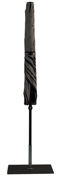 Ombrellone da Giardino 2x2 m Palo Ø38 mm in Alluminio Tessuto Dralon Acrilico Border Grigio