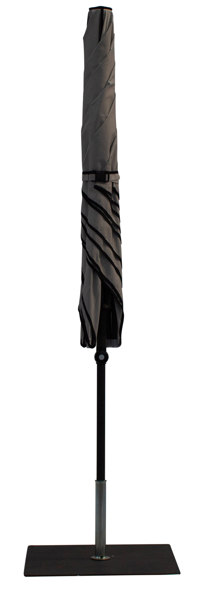 Ombrellone da Giardino 2x2 m Palo Ø38 mm in Alluminio Tessuto Dralon Acrilico Border Grigio