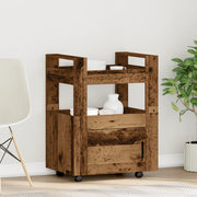Carrello da Cucina  in Legno Invecchiato 60x45x80 cm in Legno Ingegnerizzato