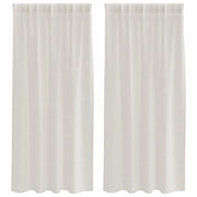 Tenda in Velo con tende 2 pz Crema 175 x 140 cm Poliestere