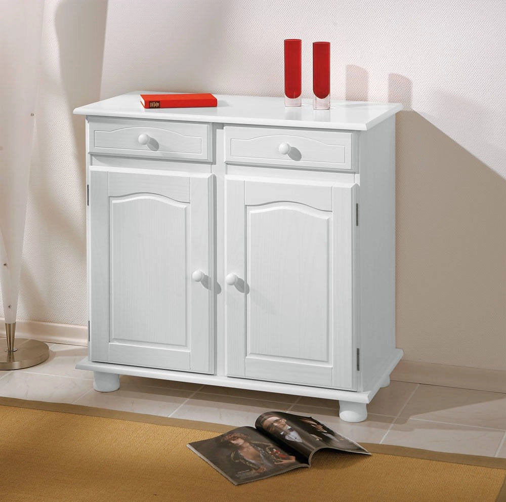 Madia Pallare, Credenza 2 Cassetti, 88x43x87h cm Bianco