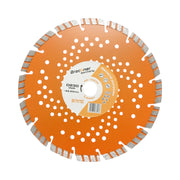 Disco diamantato turbo segmentato 230x22,23 mm, segmento 10 mm per cemento armato, pavimentazioni, archi, pietra dura Breckner Germany
