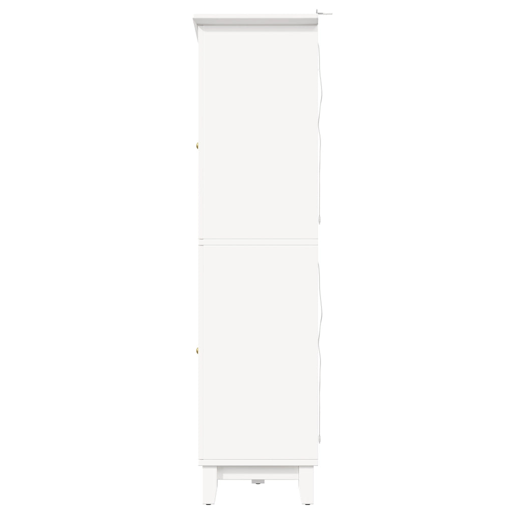 Mobile Cantinetta Vino con LED ¨C Xylo ¨C Nero/Bianco, 3 Cassetti, 180x120x40cm
