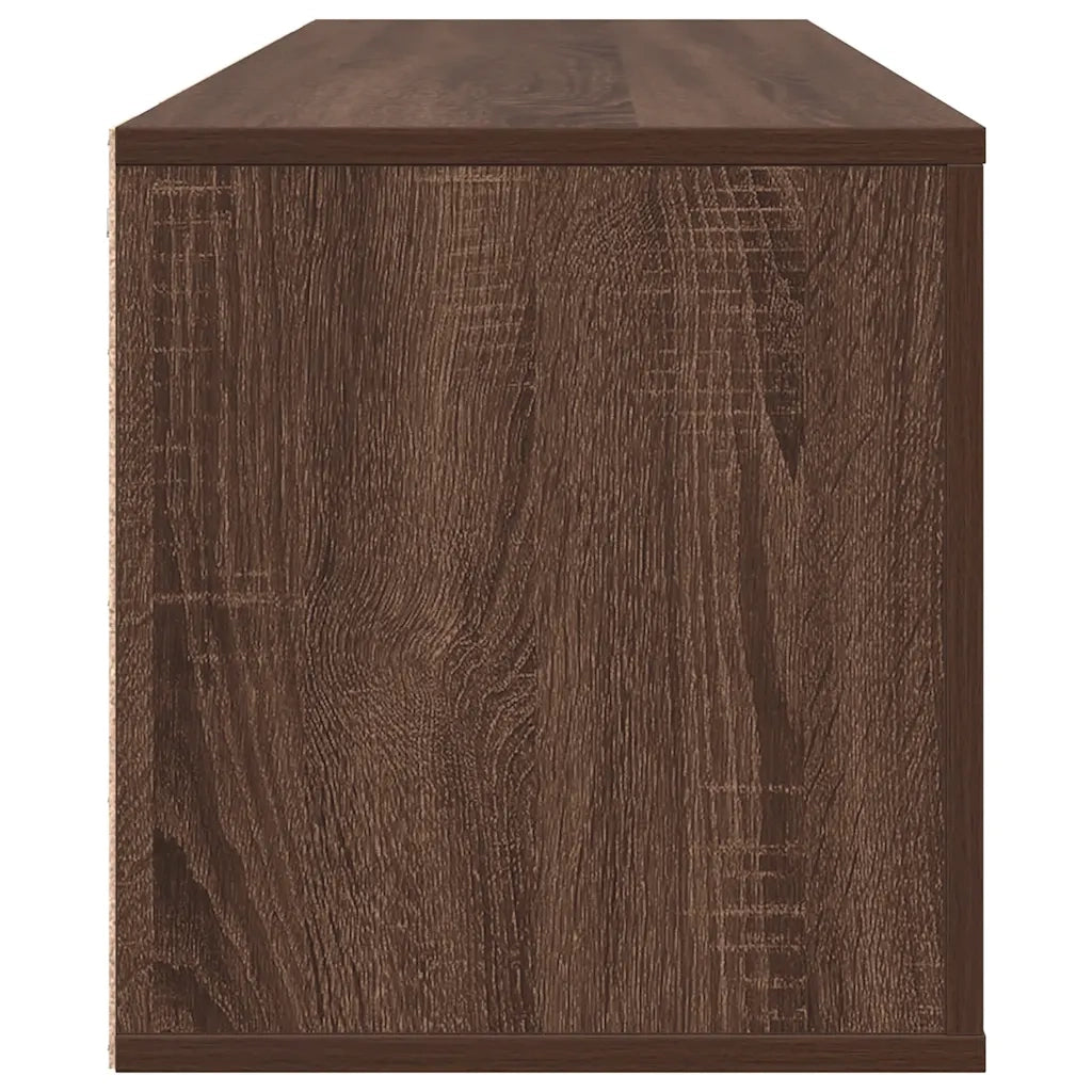 Scarpiera a Muro Rovere Marrone100x35x38cm in Legno Multistrato 821027