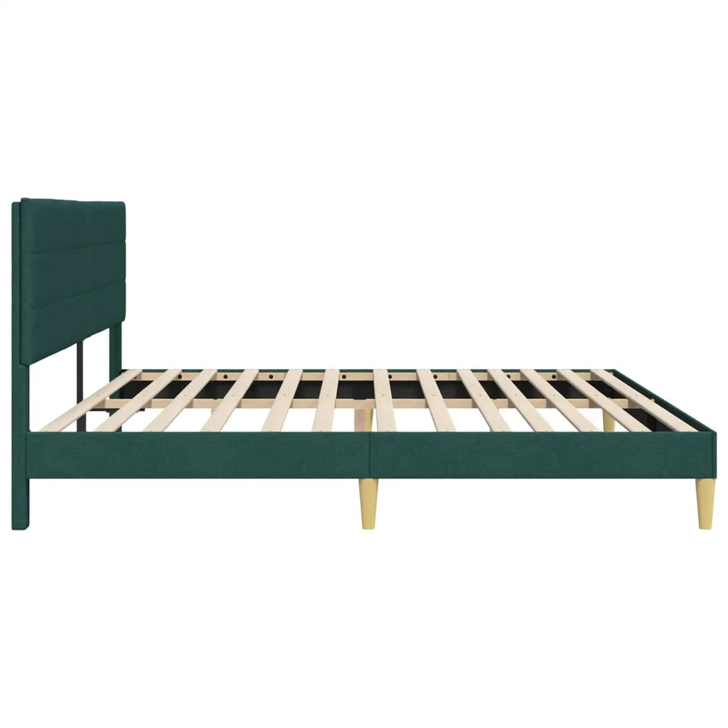 Struttura del letto Verde Scuro 180 x 200 cm Tessuto