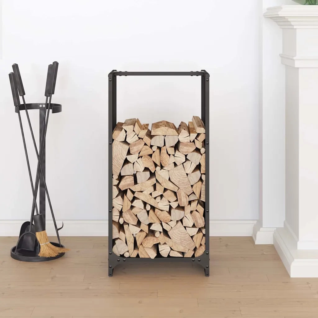 Rastrelliera per Legna da Ardere Nera 40x30x80 cm CFW4912587