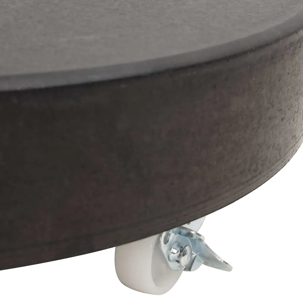 Base rotonda per ombrellone 45 x 30 cm con ruote per una facile installazione in granito nero 02_0045949