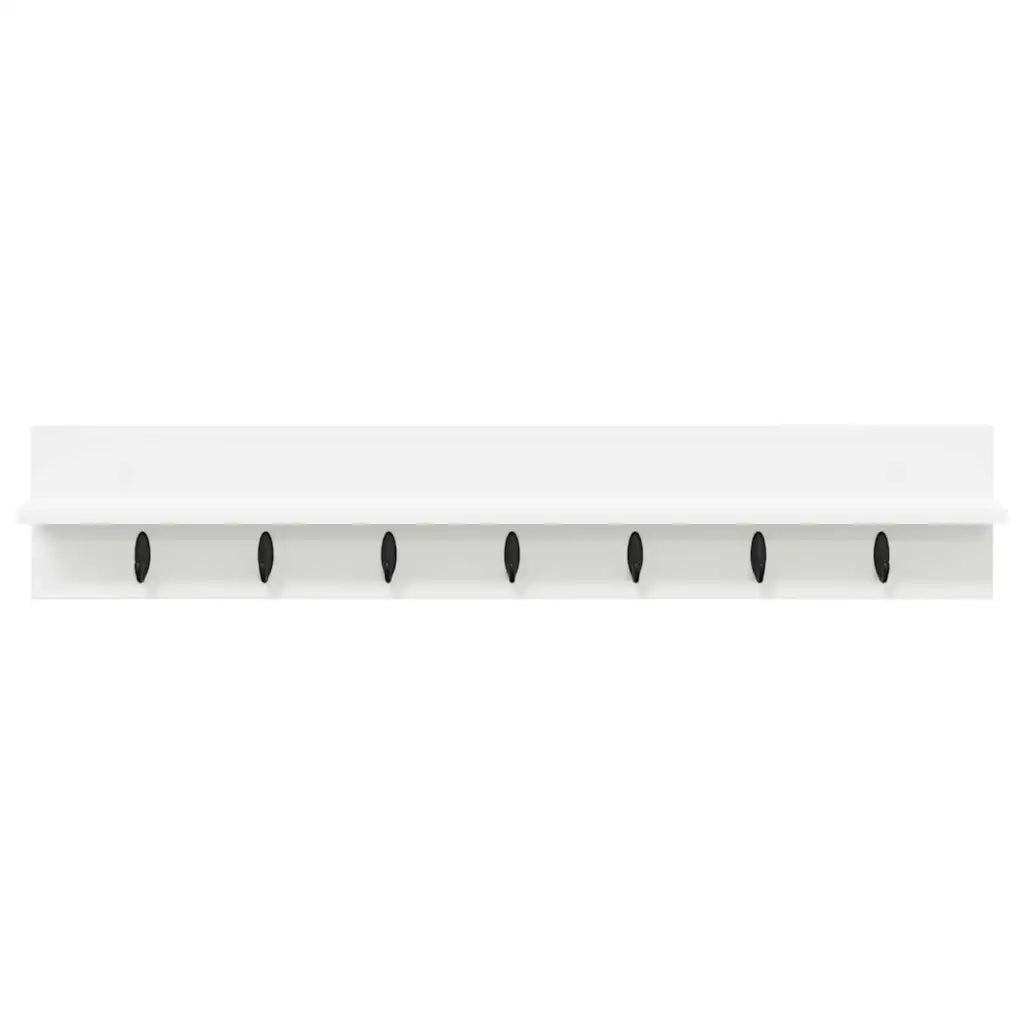 vidaXL Appendiabiti a muro Bianco 100 x 10.5 x 18 cm Legno multistrato