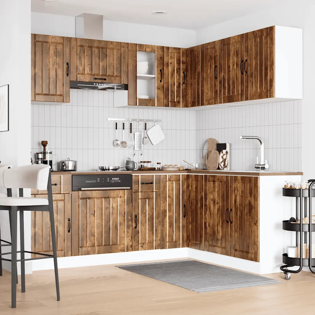 Set Mobili da Cucina 11 pz Lucca Rovere Fumo in Truciolato 3314956