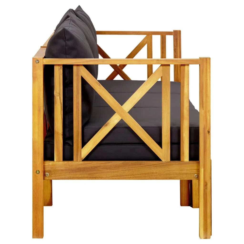 Panchina da giardino arredo esterno per patio terrazzo 3 posti con cuscini 179 cm legno massello di acacia 02_0011319