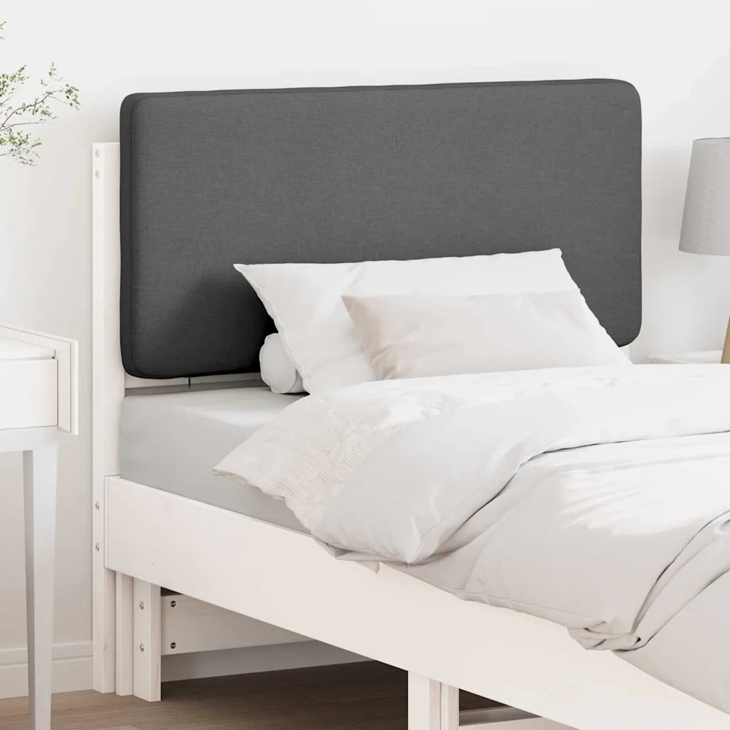 Testiera imbottita Bianco e grigio chiaro 75 cm Pino massello